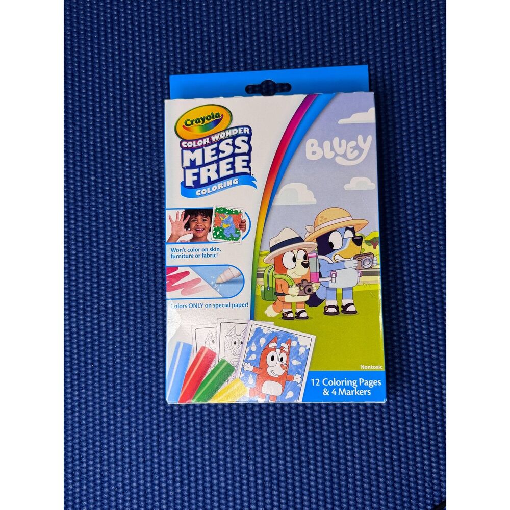 Crayola Color Wonder Bluey Mini Box Set Mess Free Markers & Pages New